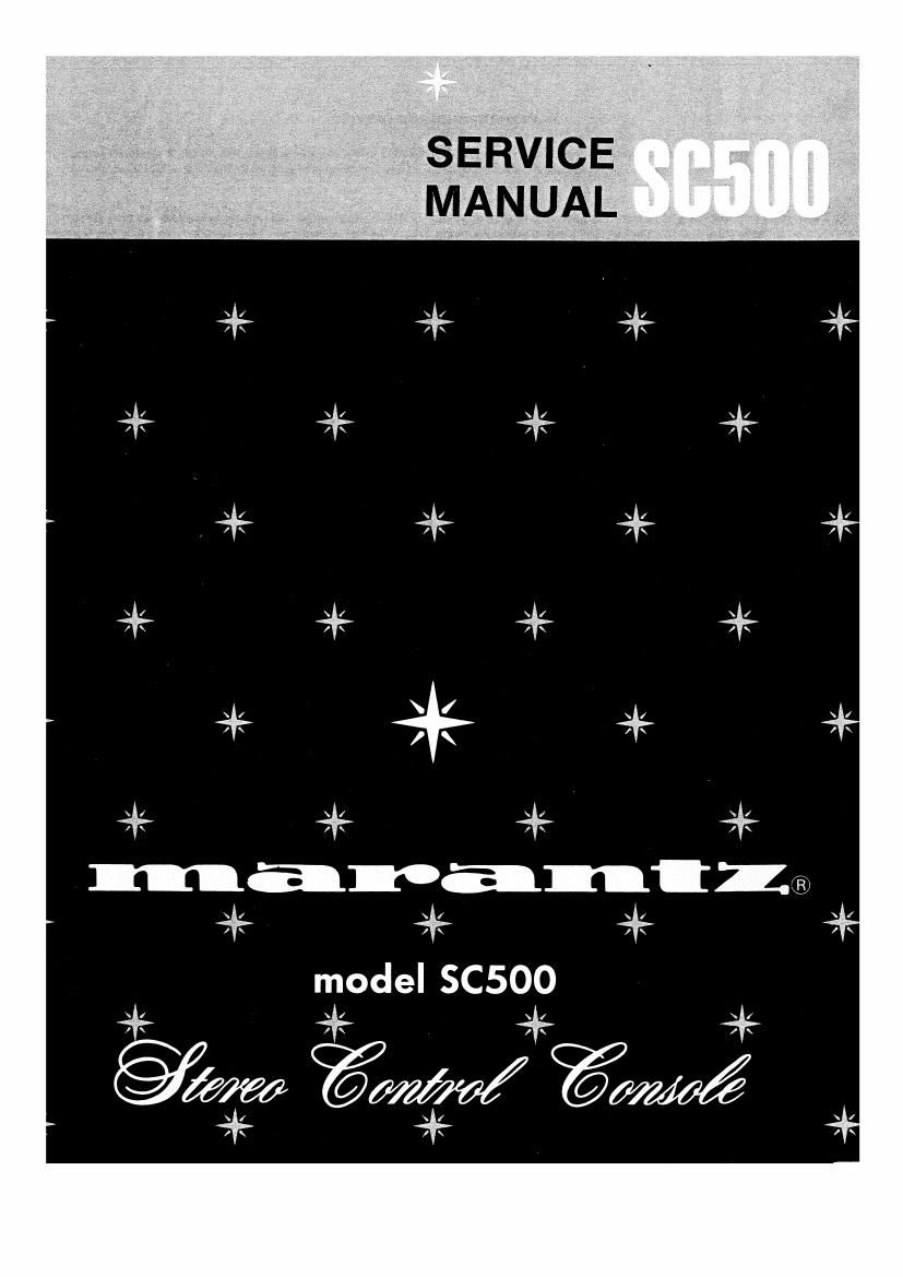 Marantz SC 500 Service Manual