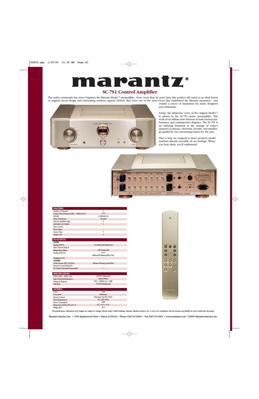 Marantz SC 7 S 1 Brochure 3