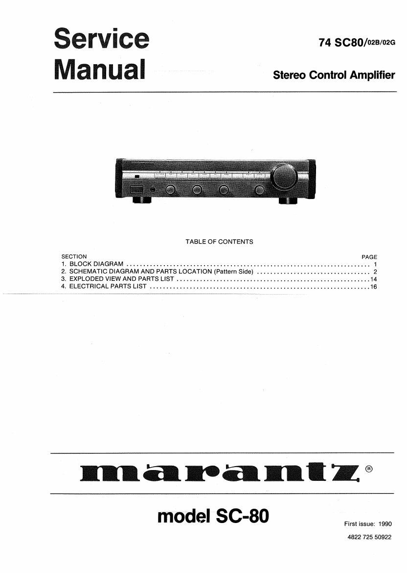 Marantz SC 80 Service Manual