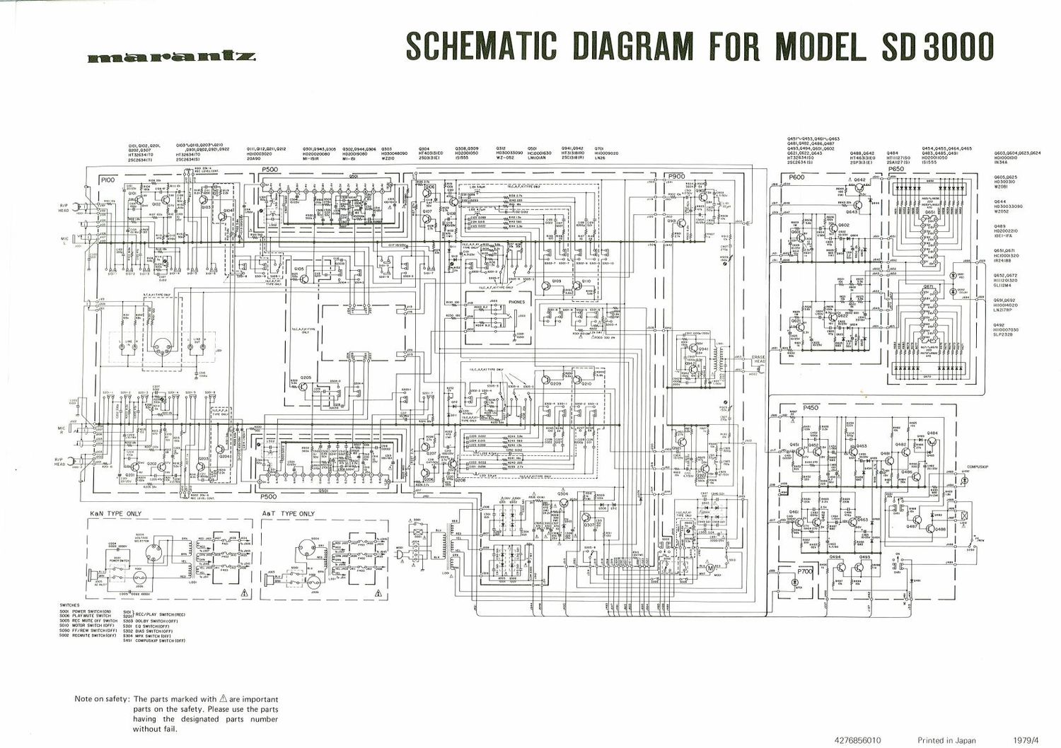 Marantz SD 3000 Schematic