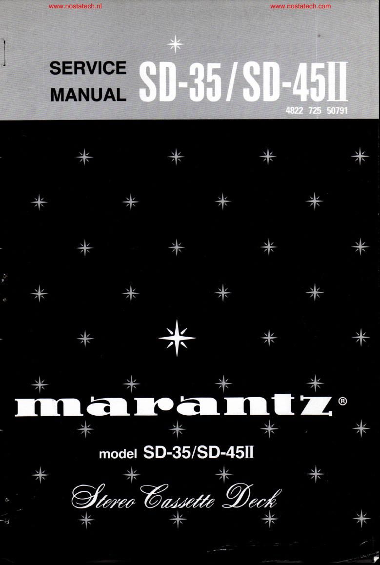 Marantz SD 35 Service Manual