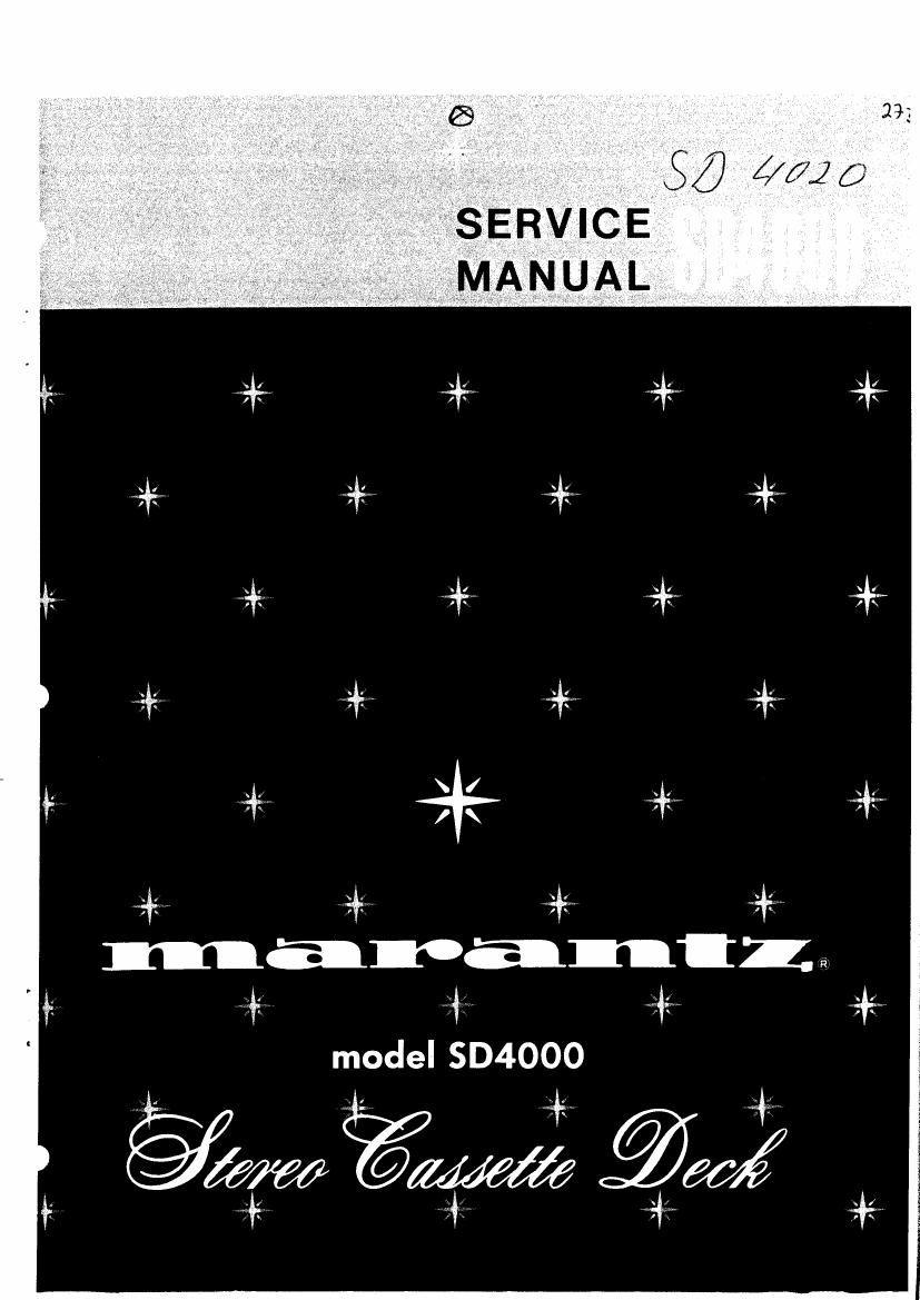 Marantz SD 4000 4020 Service Manual