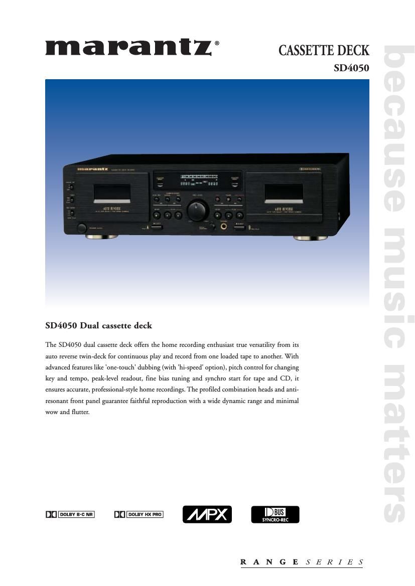 Marantz SD 4050 Brochure