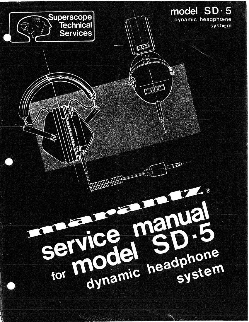 Marantz SD 5 Service Manual