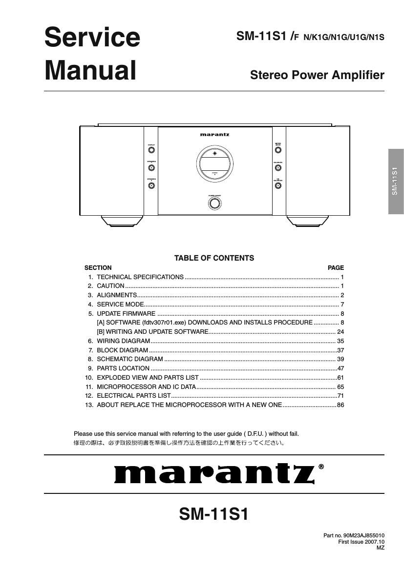 Marantz SM 11 S 1 Service Manual