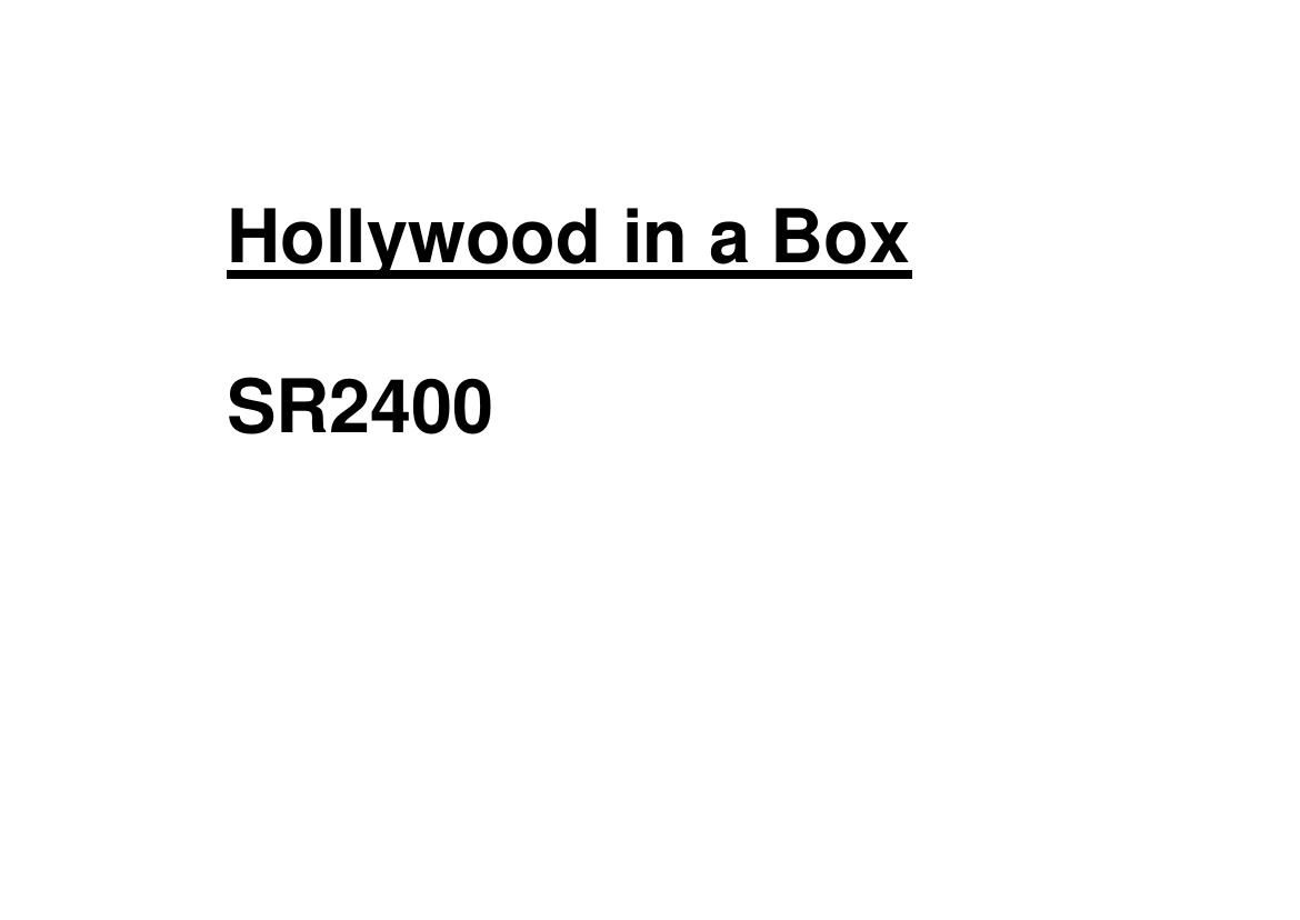 Marantz SR 2400 Owners Manual