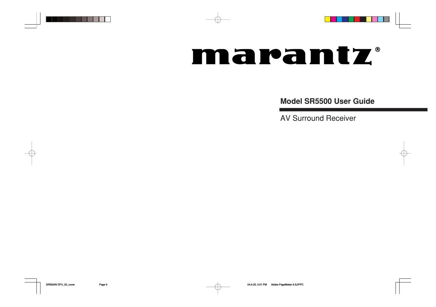 Marantz SR 5500 Owners Manual 2