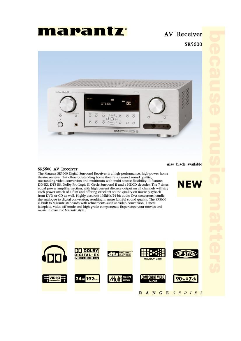 Marantz SR 5600 Brochure