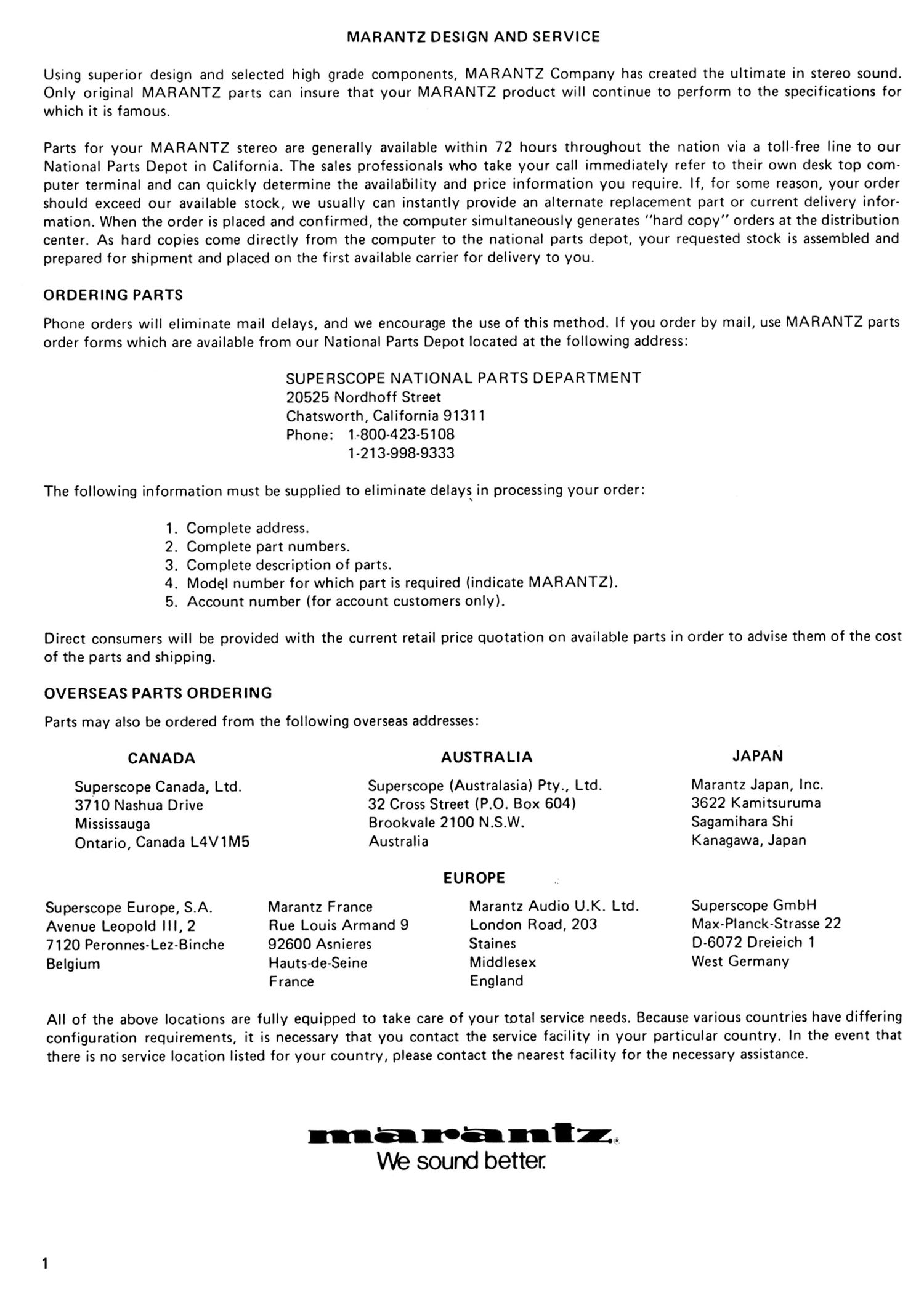 Marantz SR 6000 Service Manual