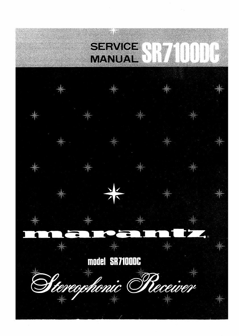 Marantz SR 7100 DC Service Manual