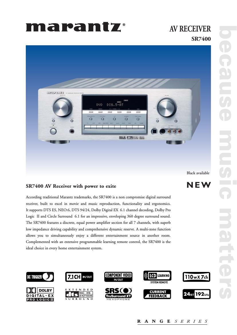 Marantz SR 7400 Brochure