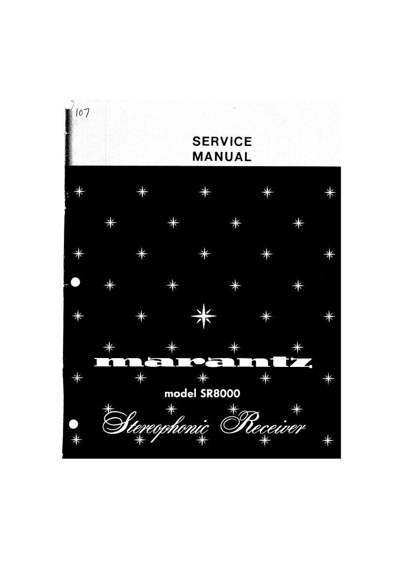 Marantz SR 8000 Service Manual