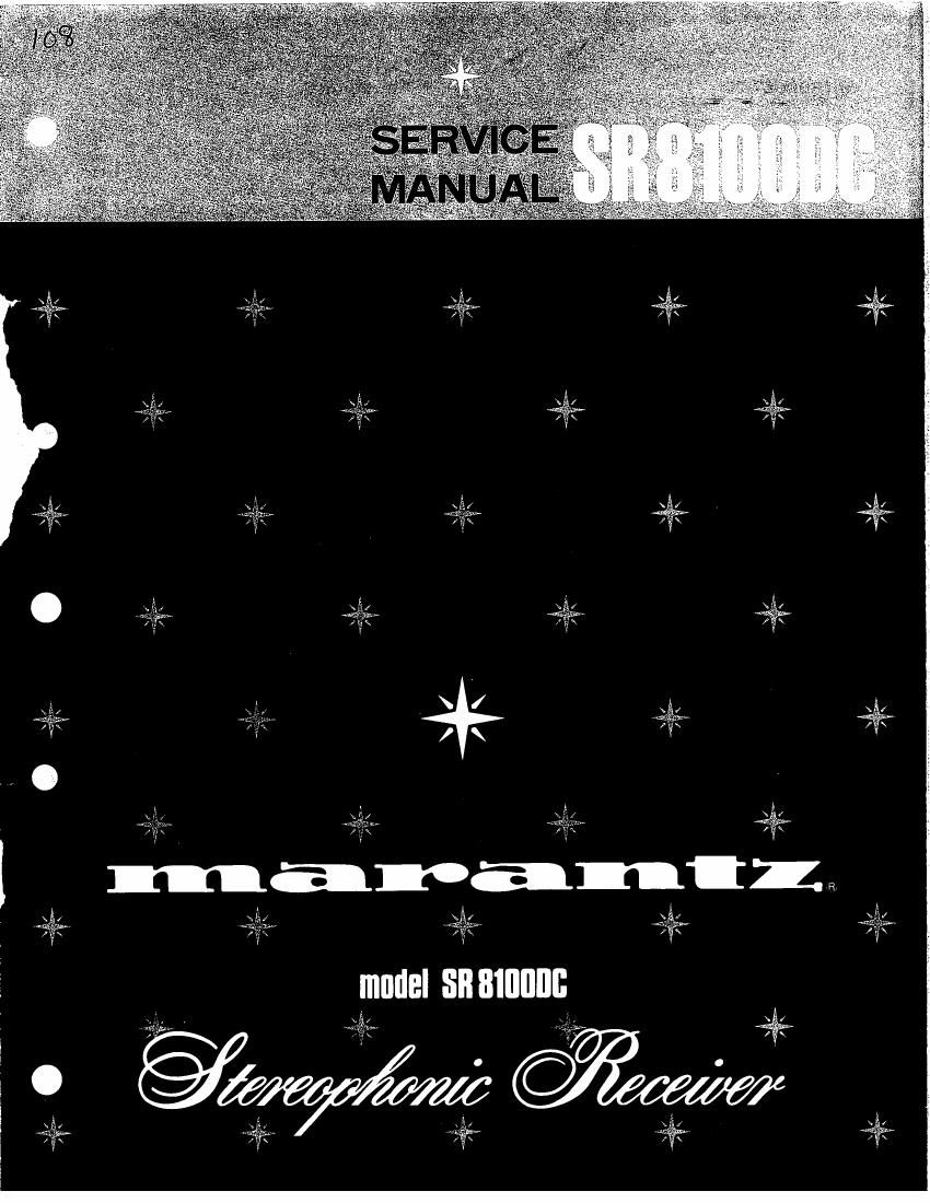 Marantz SR 8100 DC Service Manual