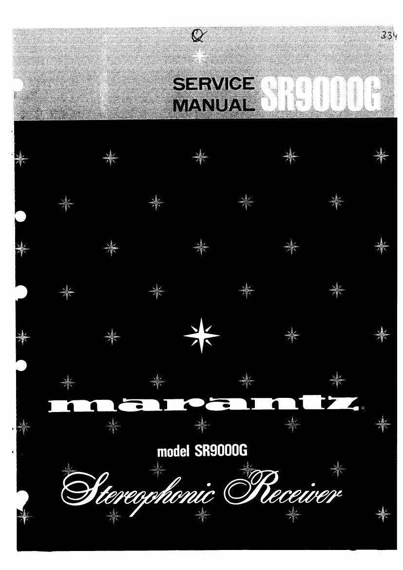 Marantz SR 9000 G Service Manual