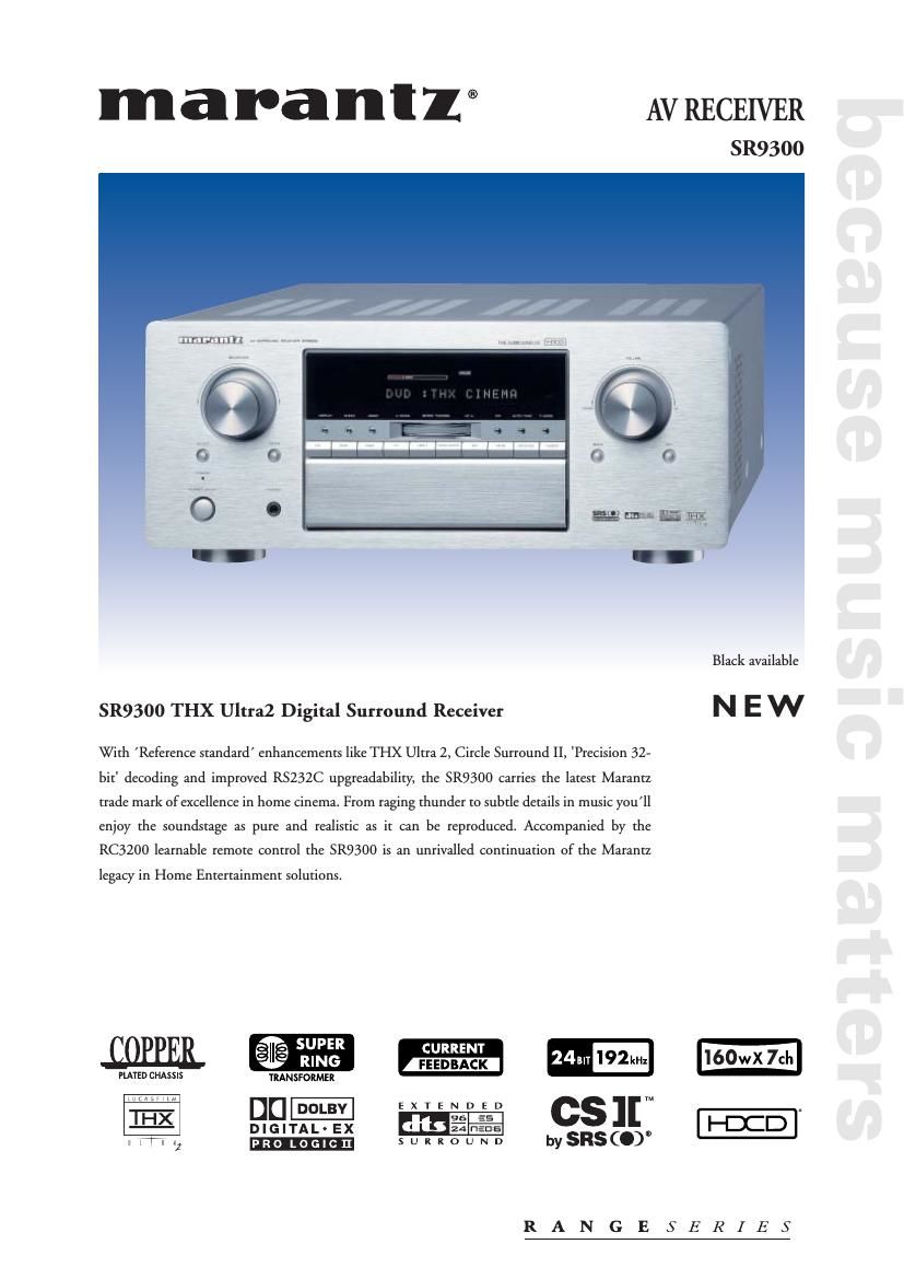 Marantz SR 9300 Brochure