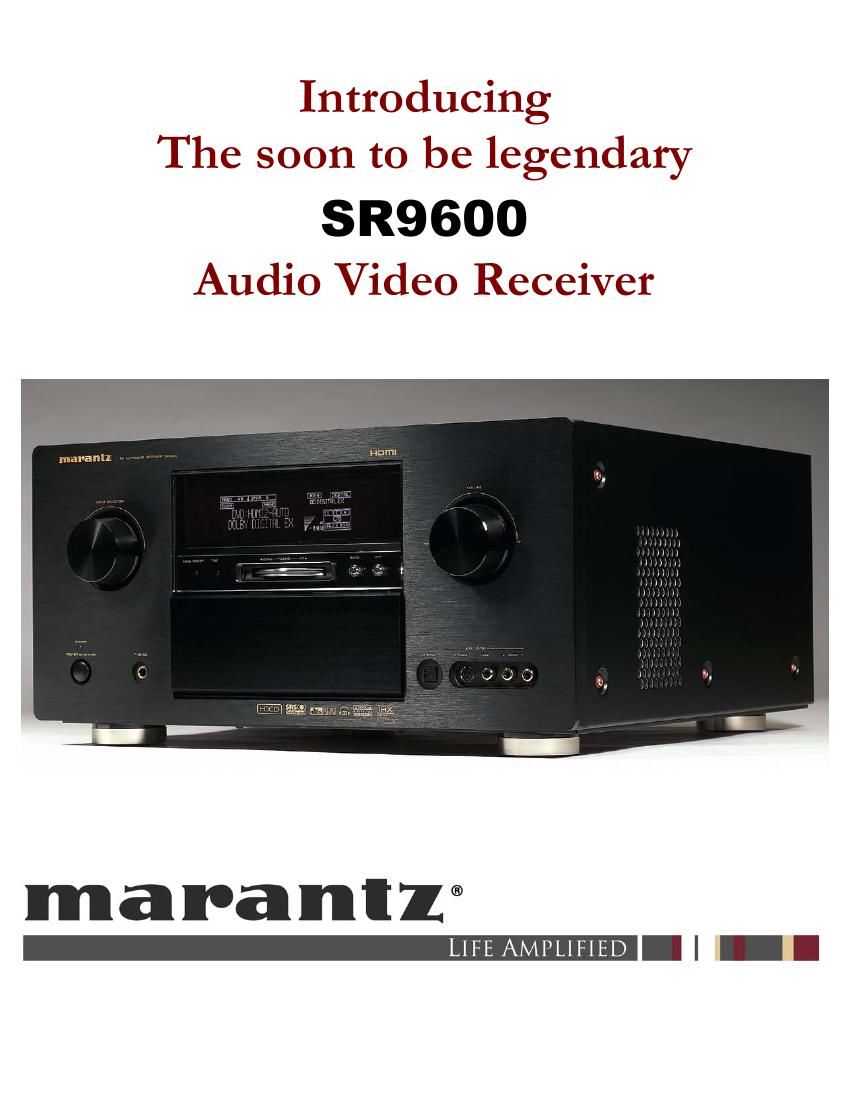 Marantz SR 9600 Brochure