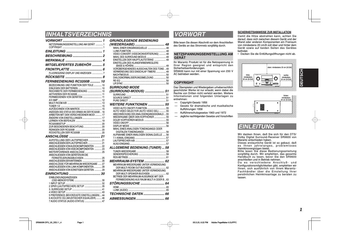 Marantz SR 9600 Owners Manual 2