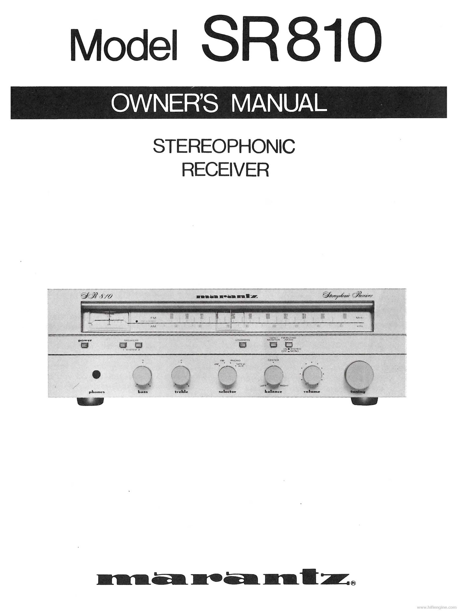 marantz sr 810 owners manual