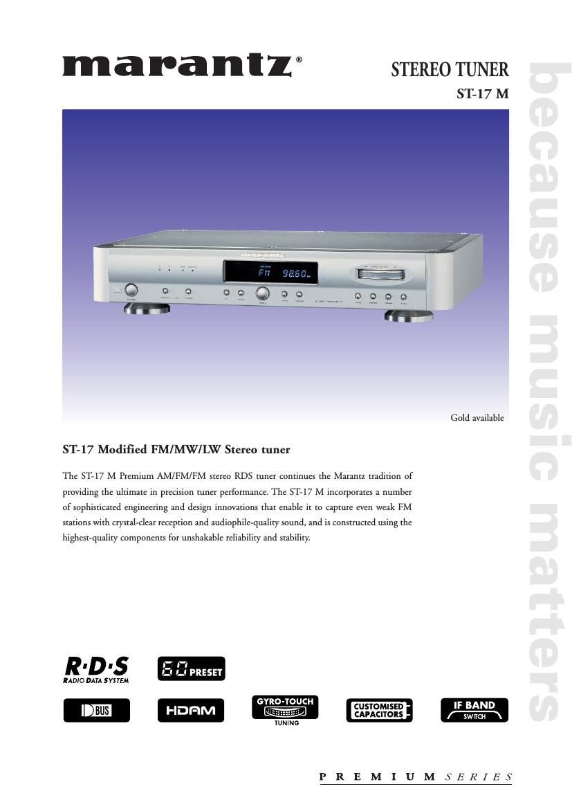 Marantz ST 17 M Brochure