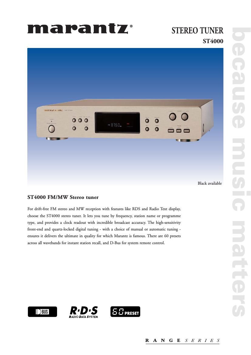 Marantz ST 4000 Brochure