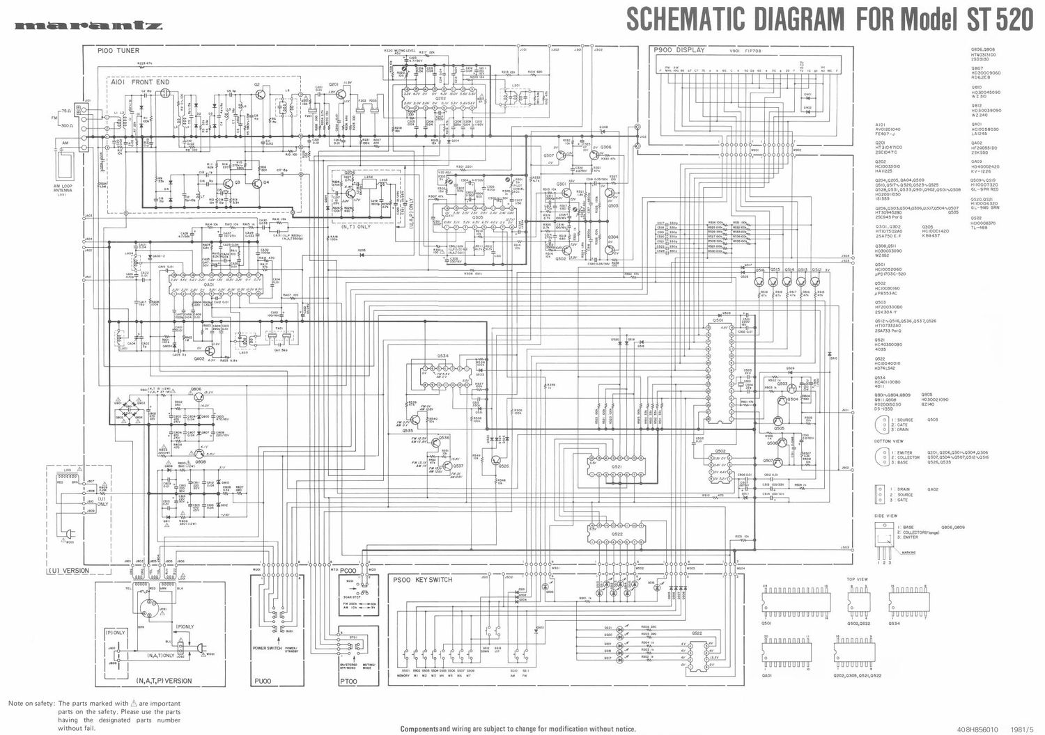 Marantz ST 520 Schematic