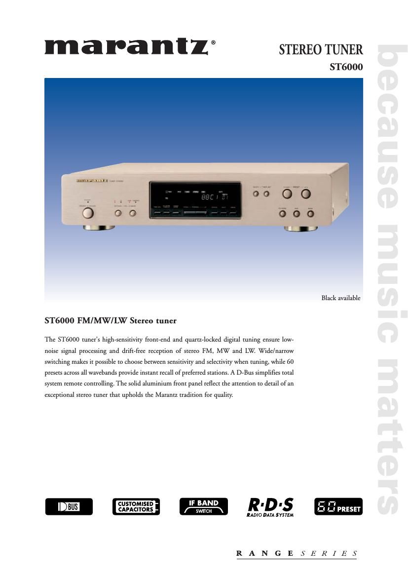 Marantz ST 6000 Brochure