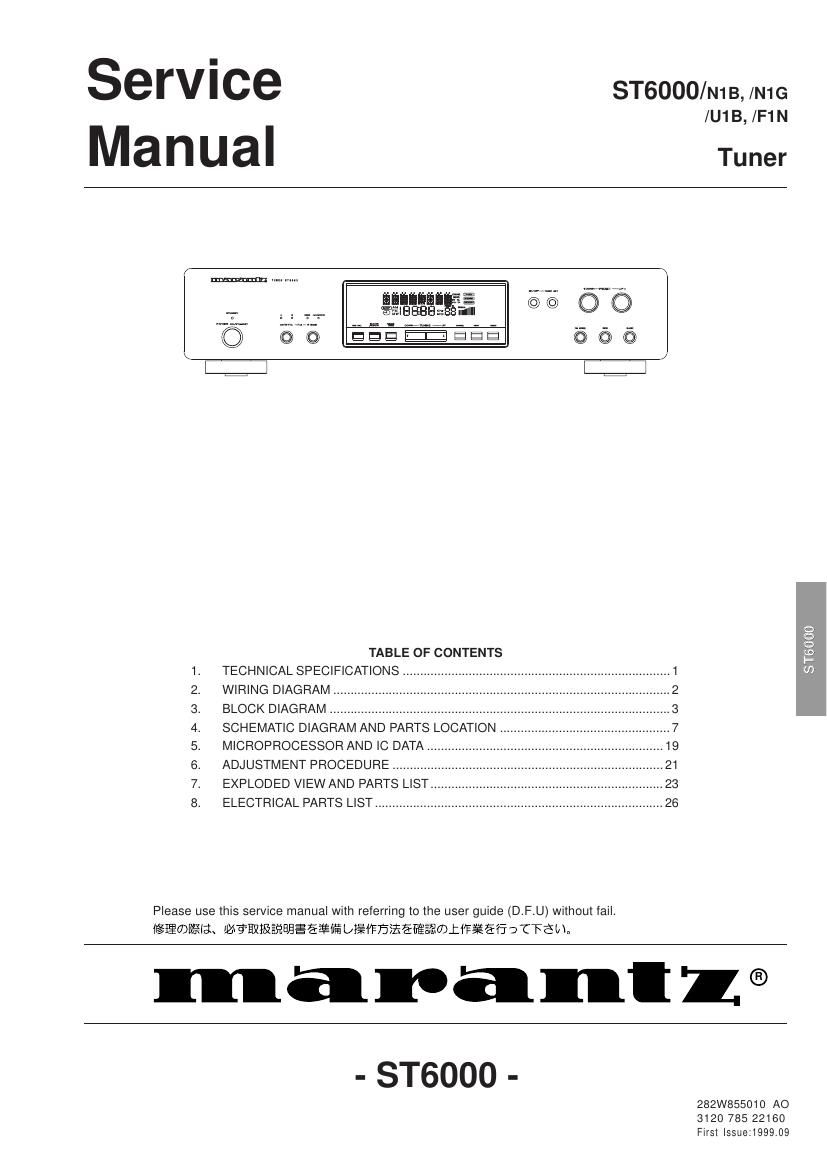 Marantz ST 6000 Service Manual