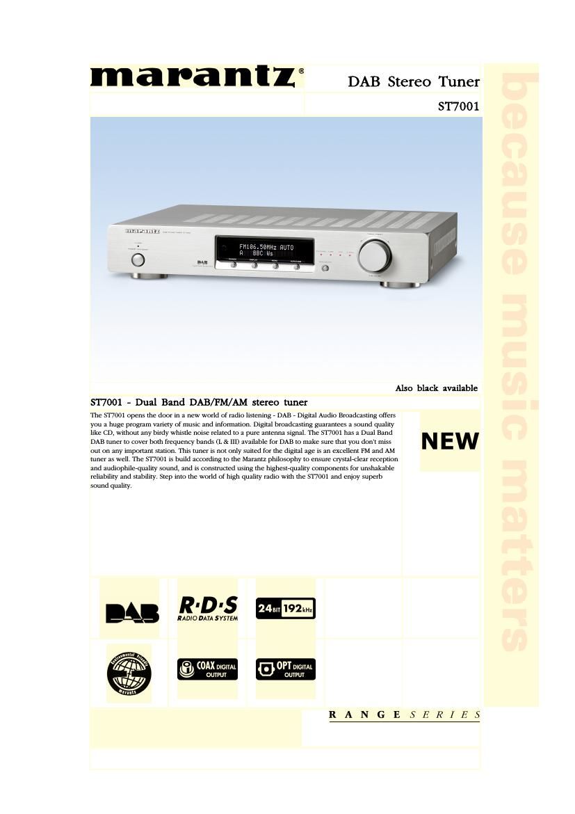 Marantz ST 7001 Brochure