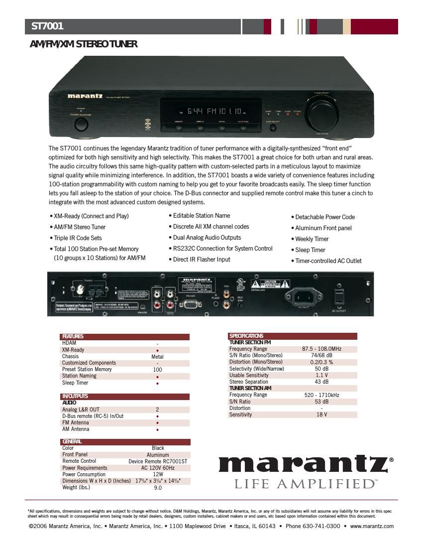 Marantz ST 7001 Brochure 2