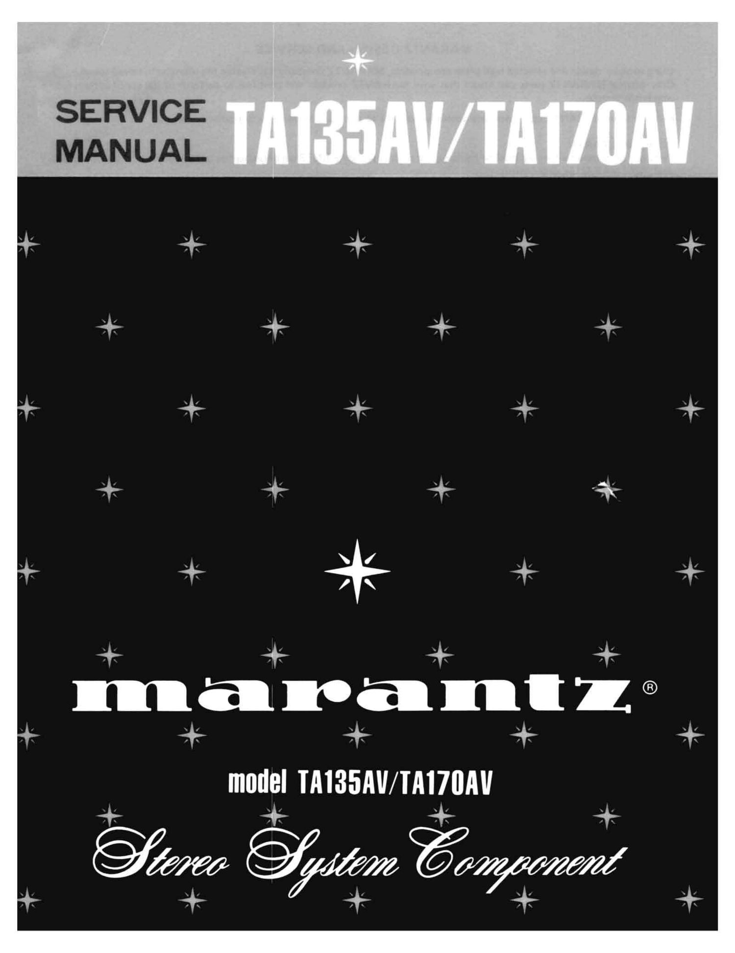 Marantz TA 135 AV Service Manual