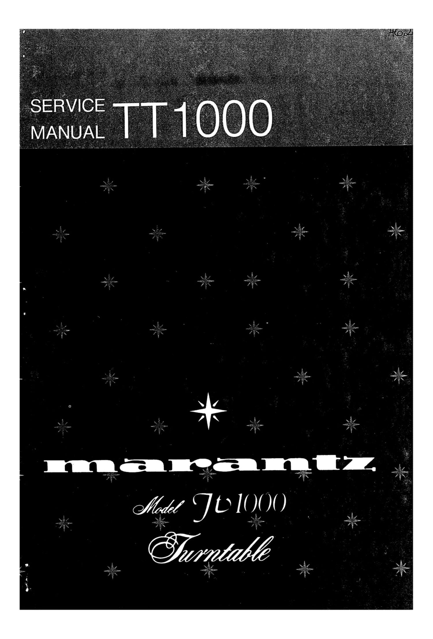 Marantz TT 1000 Service Manual
