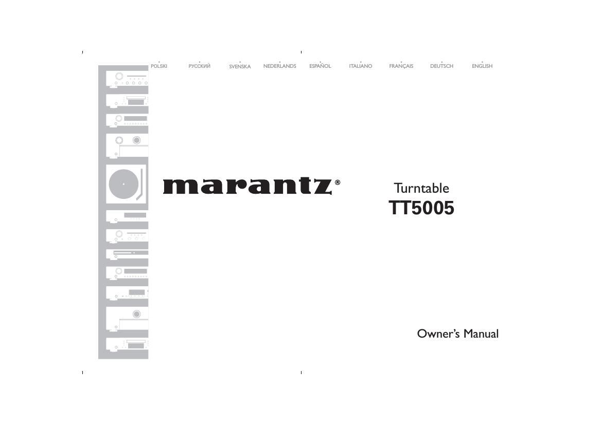 Marantz TT 5005 Owners Manual