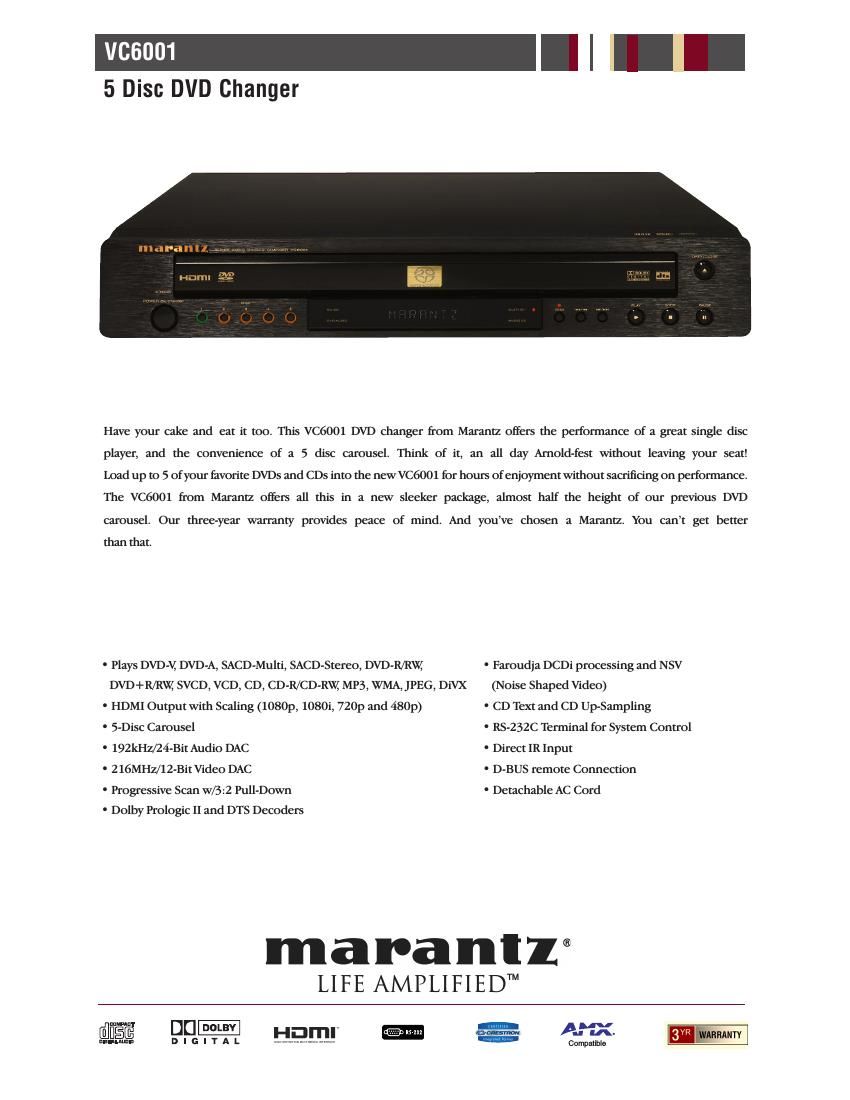 Marantz VC 6001 Brochure