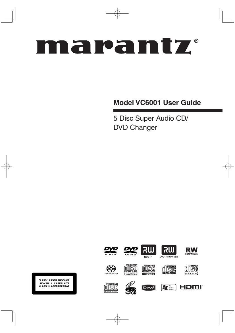 Marantz VC 6001 Owners Manual