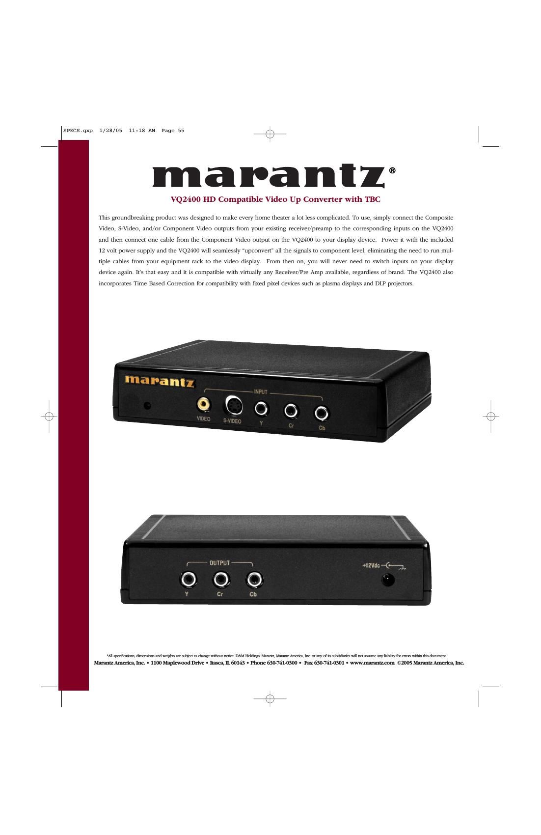 Marantz VQ 2400 Brochure