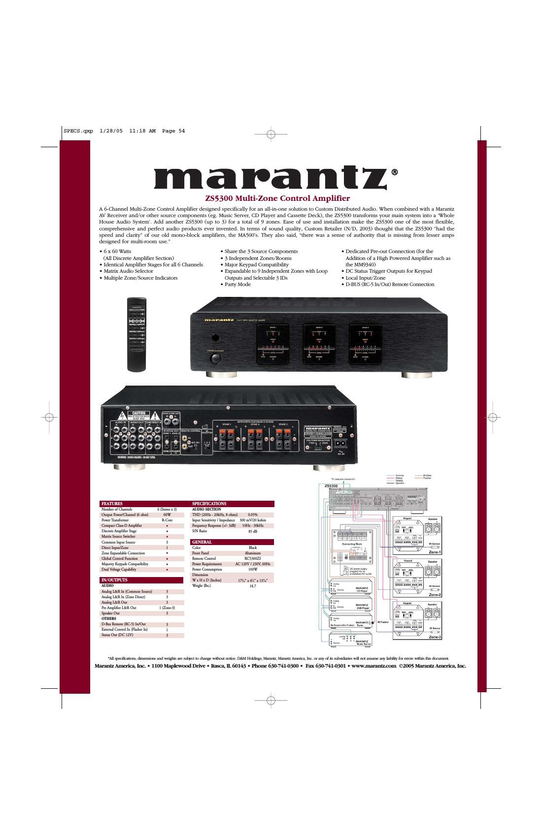 Marantz ZS 5300 Brochure