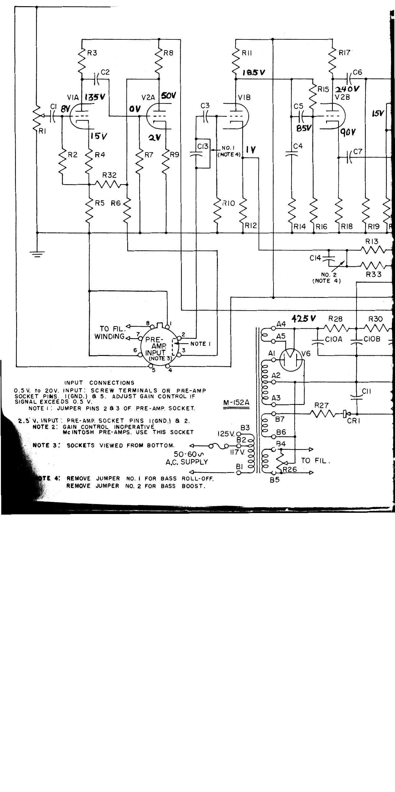 McIntosh A 116 Schematic