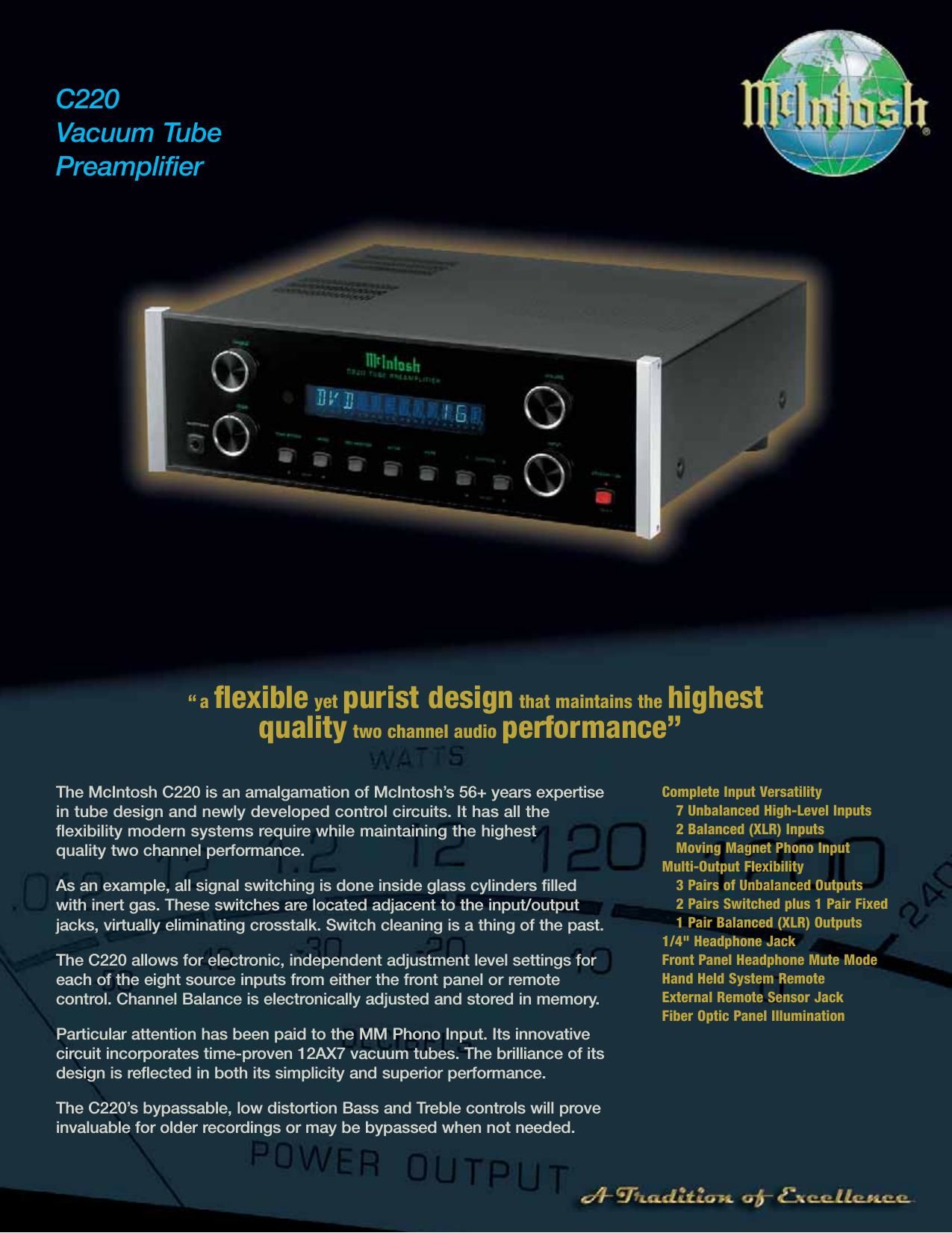 McIntosh C 220 Brochure