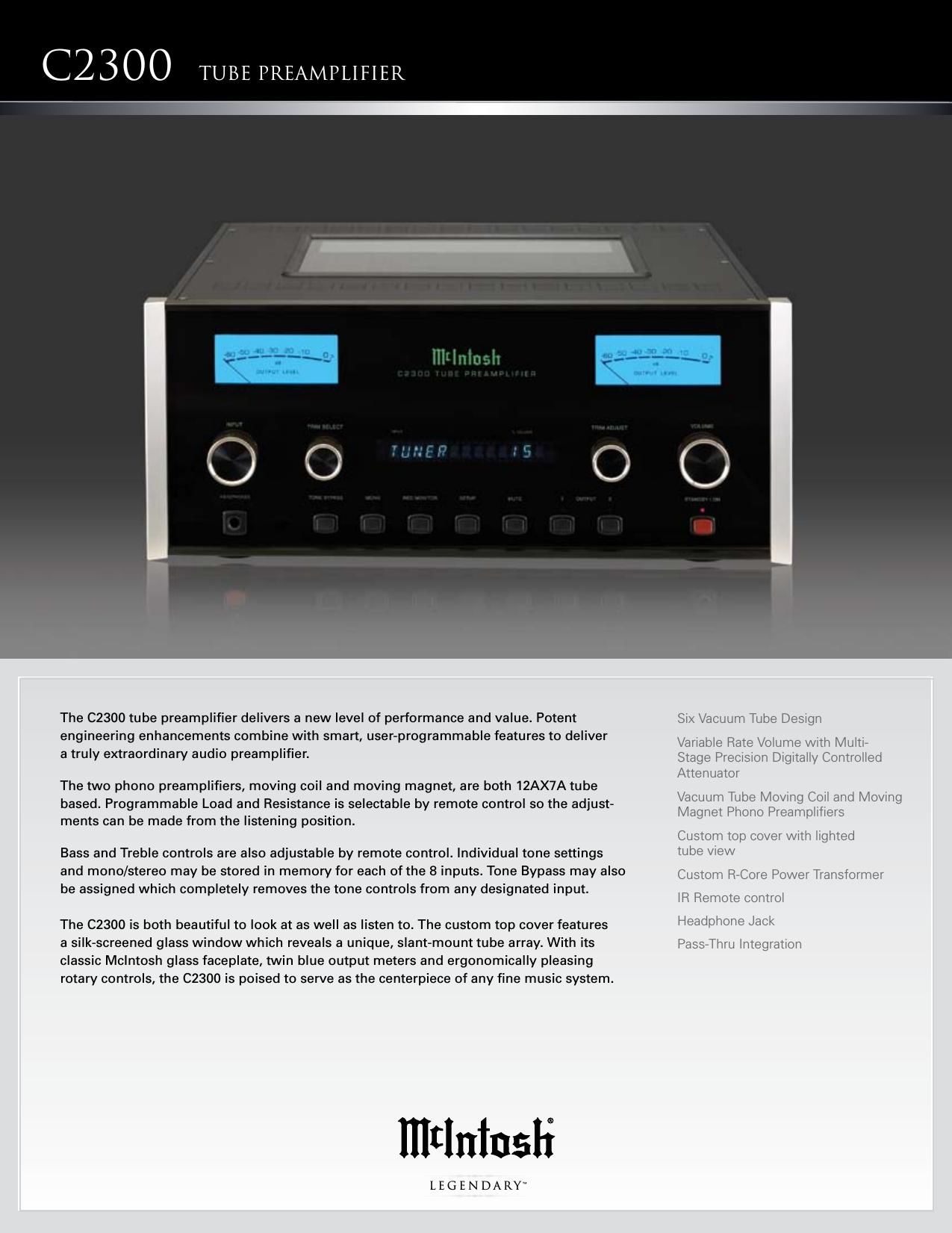 McIntosh C 2300 Brochure