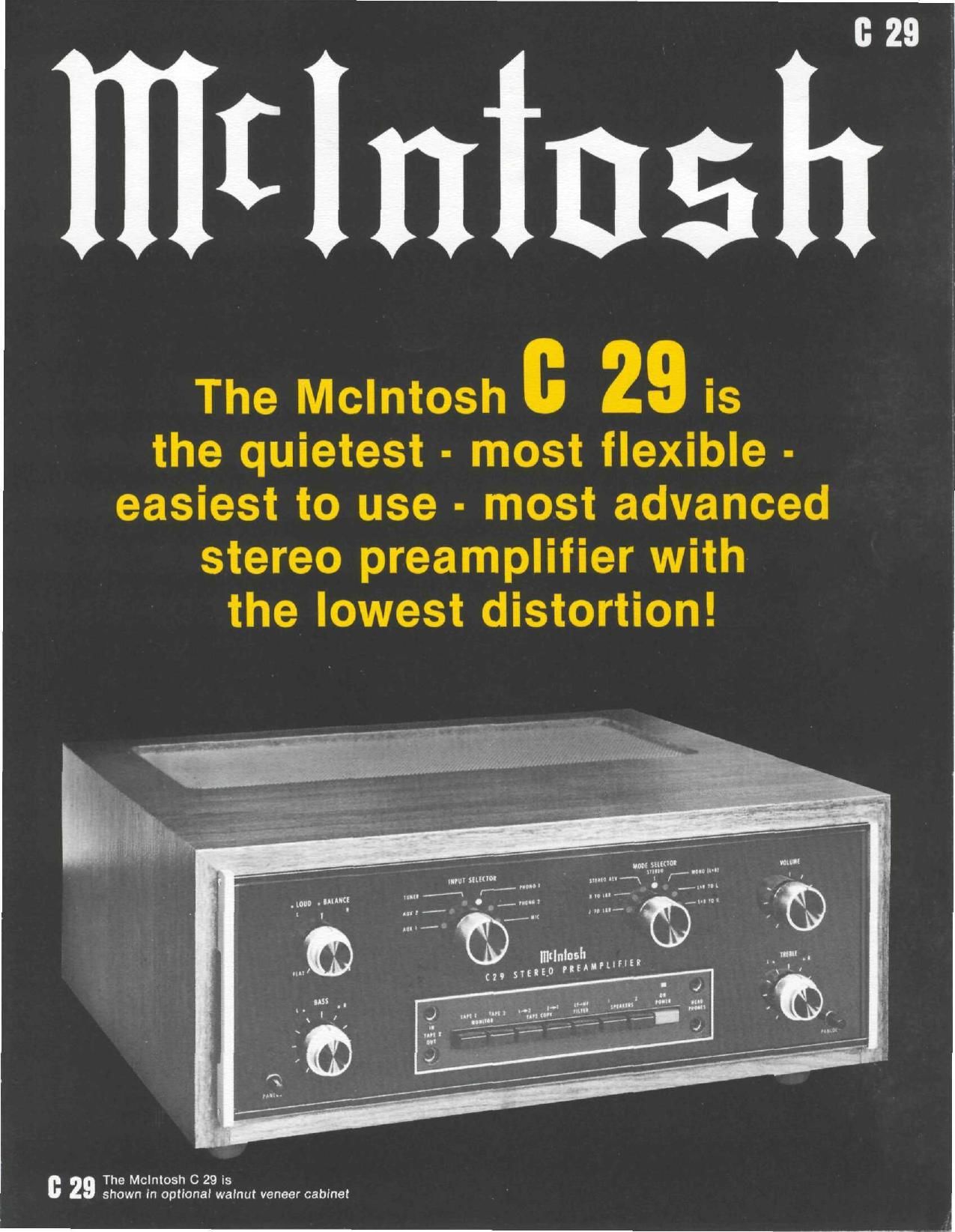 McIntosh C 29 Brochure