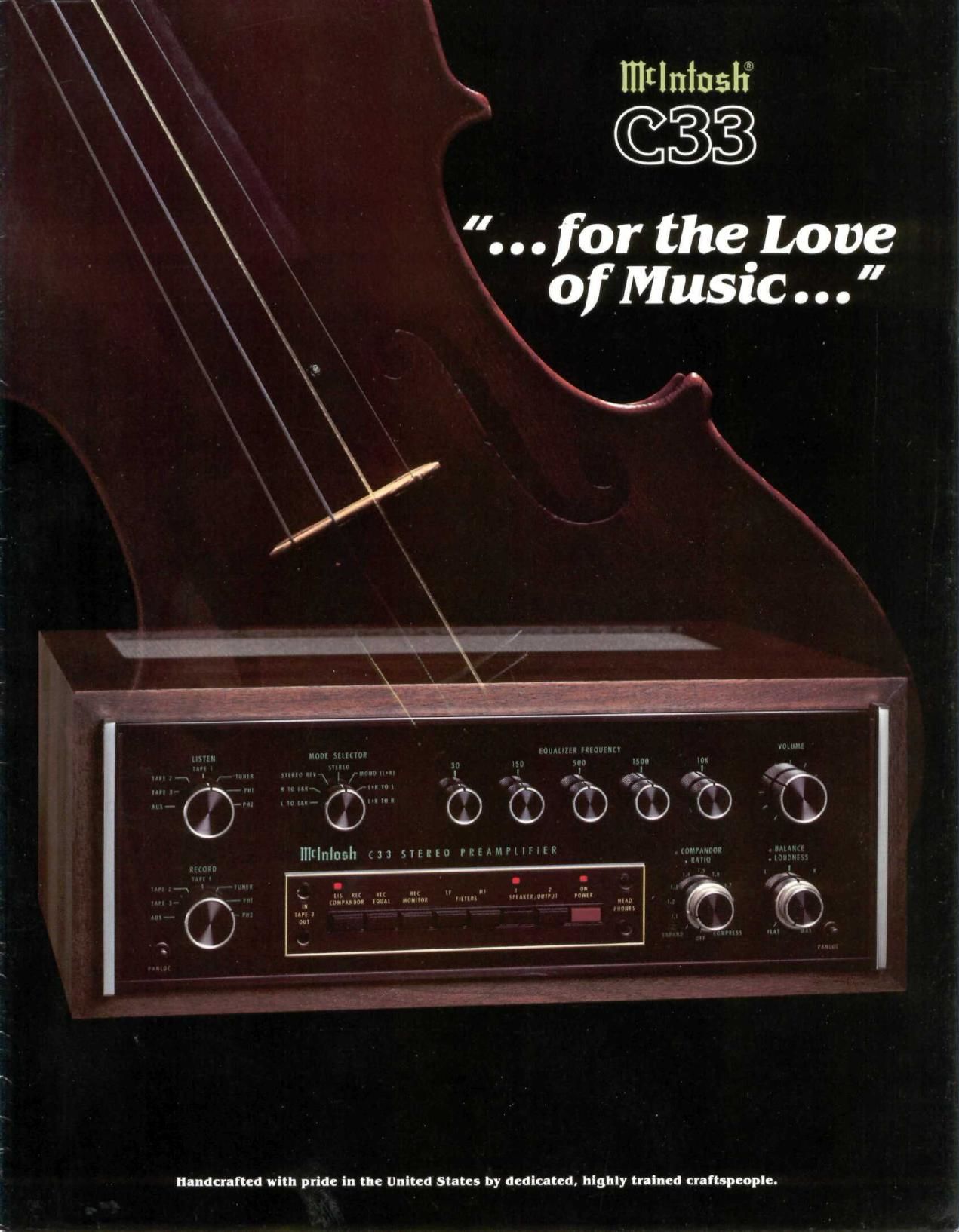 McIntosh C 33 Brochure