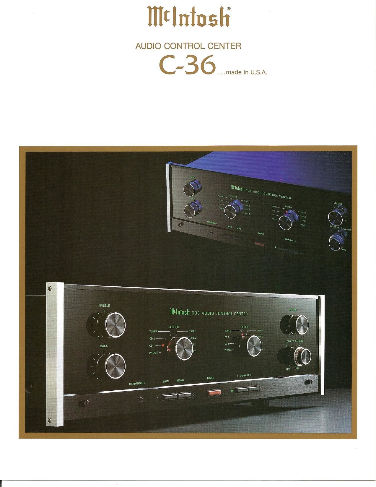 McIntosh C 36 Brochure