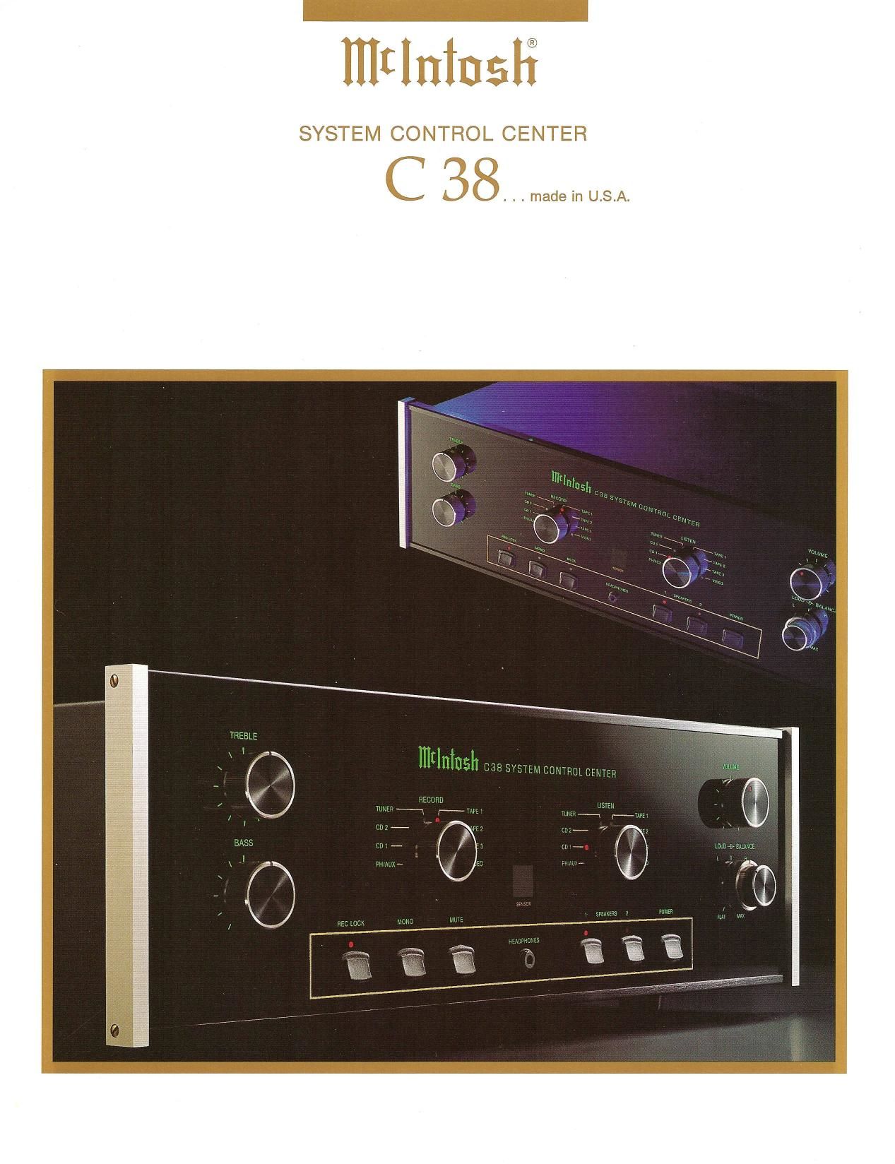 McIntosh C 38 Brochure