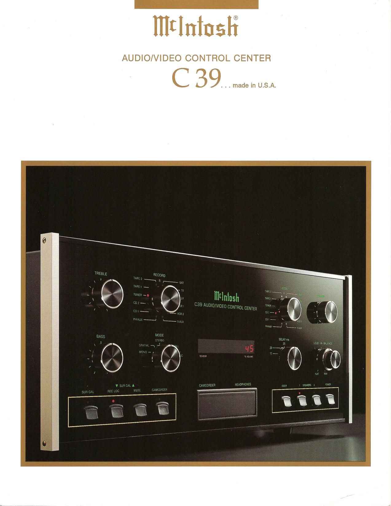 McIntosh C 39 Brochure