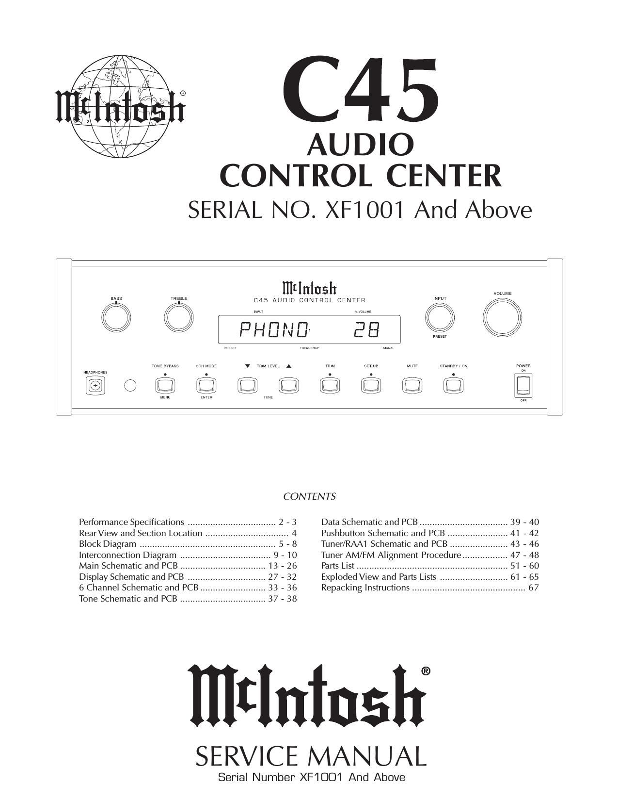 McIntosh C 45 Service Manual