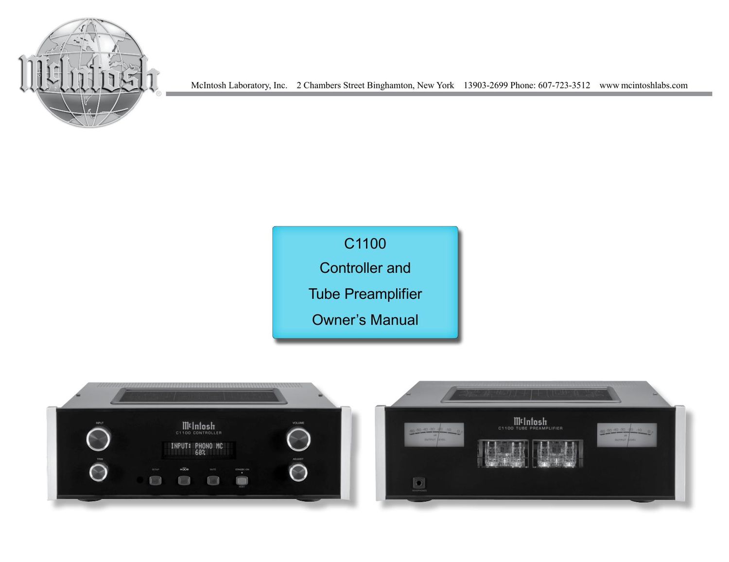 McIntosh C1100 Owners Manual