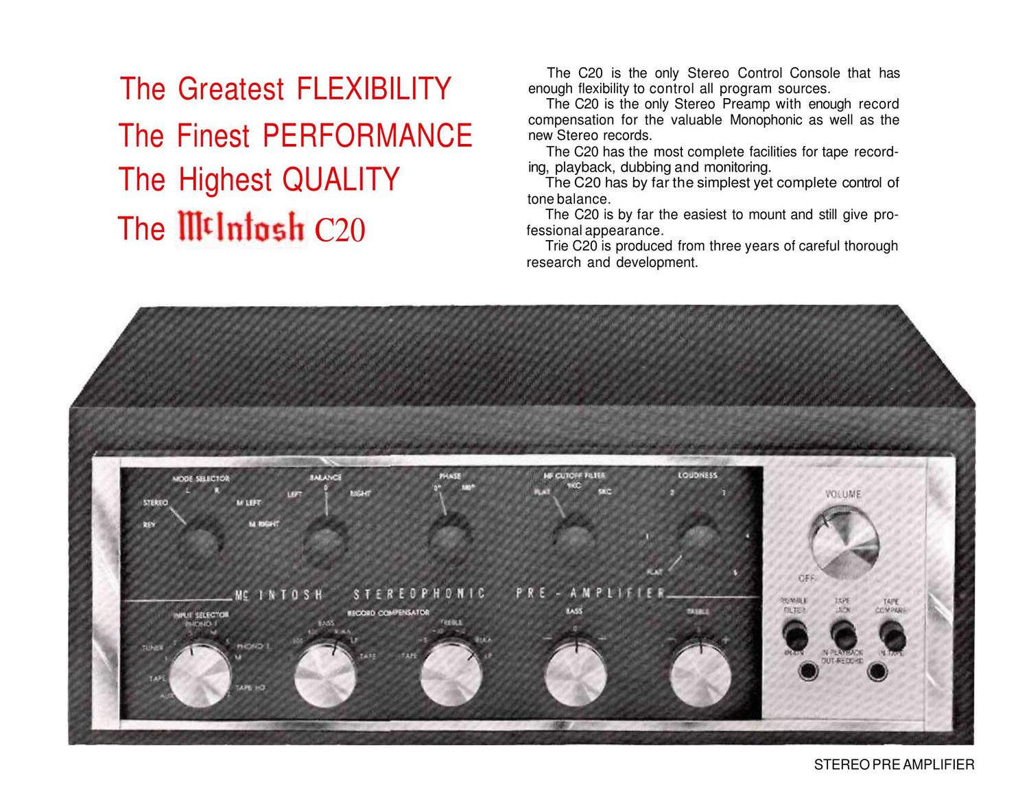 McIntosh C20 Brochure