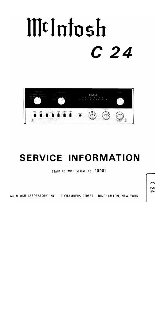 mcintosh c 24 service manual