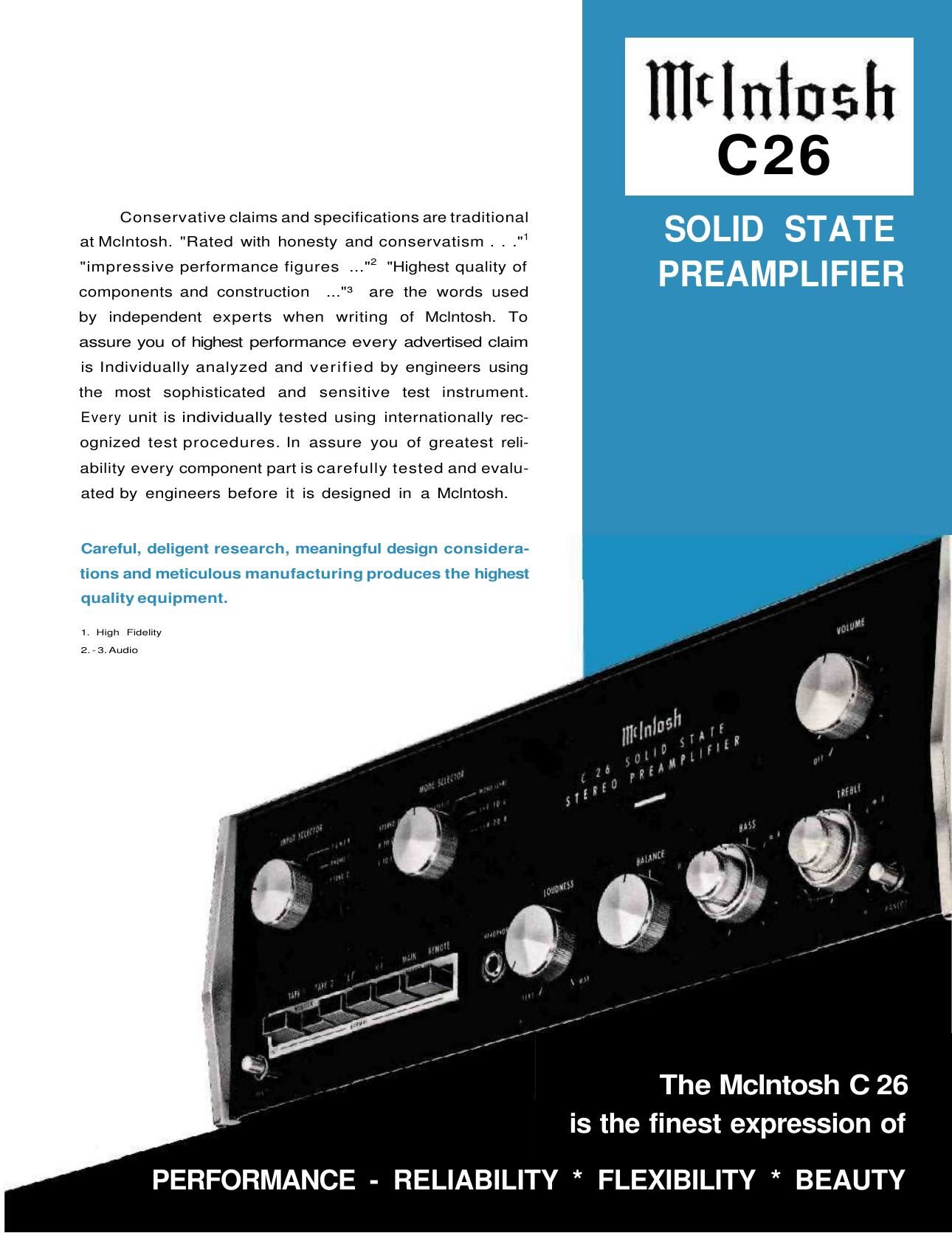 McIntosh C26 Brochure