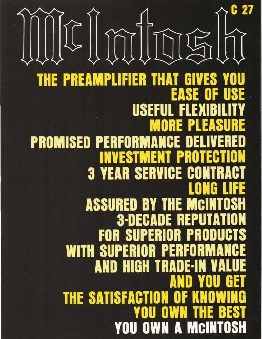 mcintosh c 27 brochure